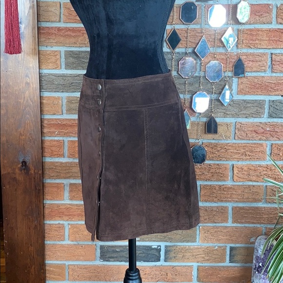 💼 GAP Brown Suede Skirt - Picture 3 of 7